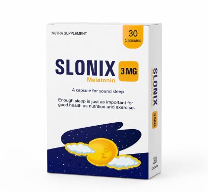 SLONIX 3mg Capsules 30's – Melatonin Supplement for Sleep Support & Healthy Sleep Cycle