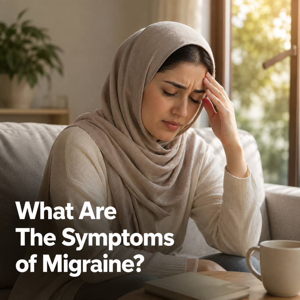 What are the symptoms of migraine?