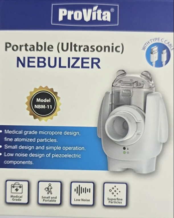 PROVITA Portable Ultrasonic Nebulizer – Compact Handheld Nebulizer for Respiratory Therapy, Portable & Easy to Use